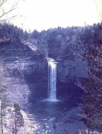 Taughannocak Falls, the tallest and highest straight falls in the United States.