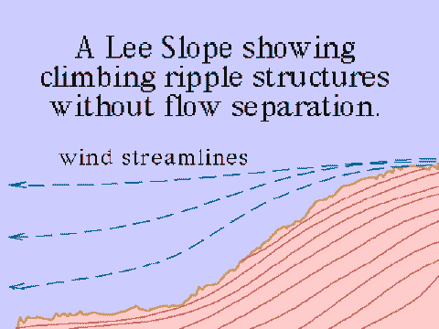 Ripple structures on a Lee Slope